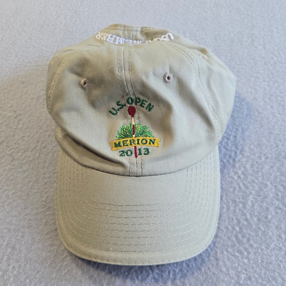 USGA Hat Mens OSFA Khaki 2013 U.S. Open Merion Golf Club Member Dad Cap